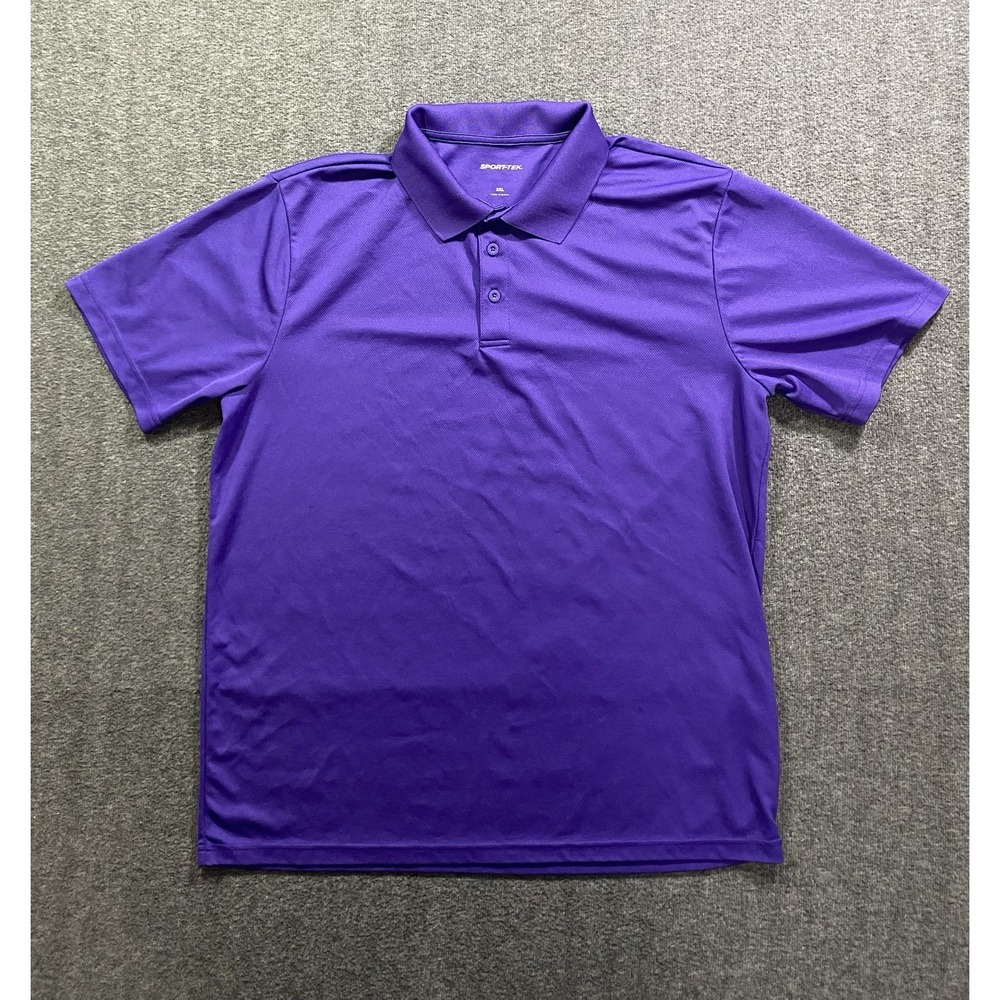 Sport Tek Polo Shirt Men's Purple Short Sleeve Size XXL